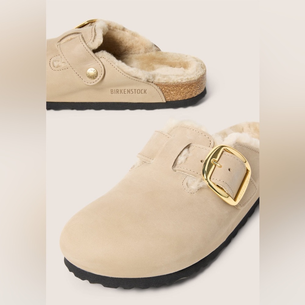 Birkenstock Women's Boston Big Buckle Shearling clogs size 38 - Picture 4 of 15